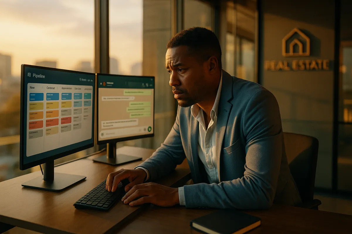South African estate agent overwhelmed by Property24 portal leads on CRM dashboard