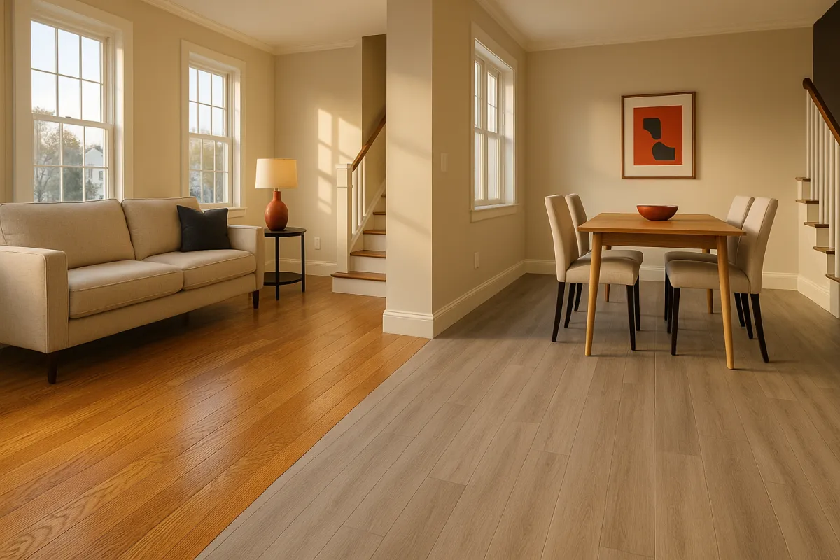 Vinyl Plank vs. Hardwood Flooring in Leominster, MA
