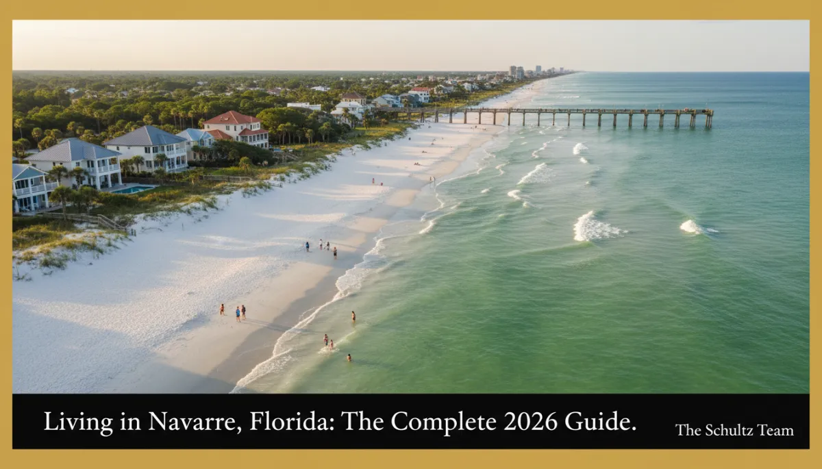 Living in Navarre Florida 2026 — Navarre Beach pier, Holley by the Sea neighborhood guide for families and military buyers