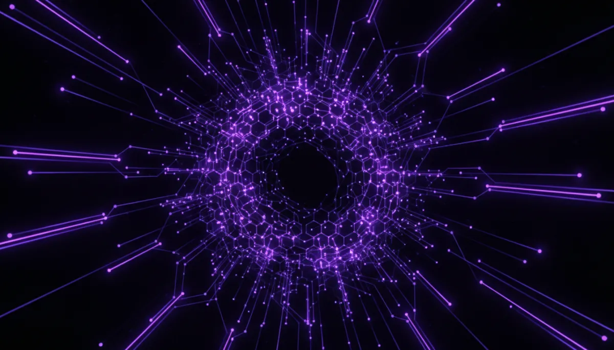 Abstract AI neural network visualization in deep purple and electric violet — AI Employers Newsletter