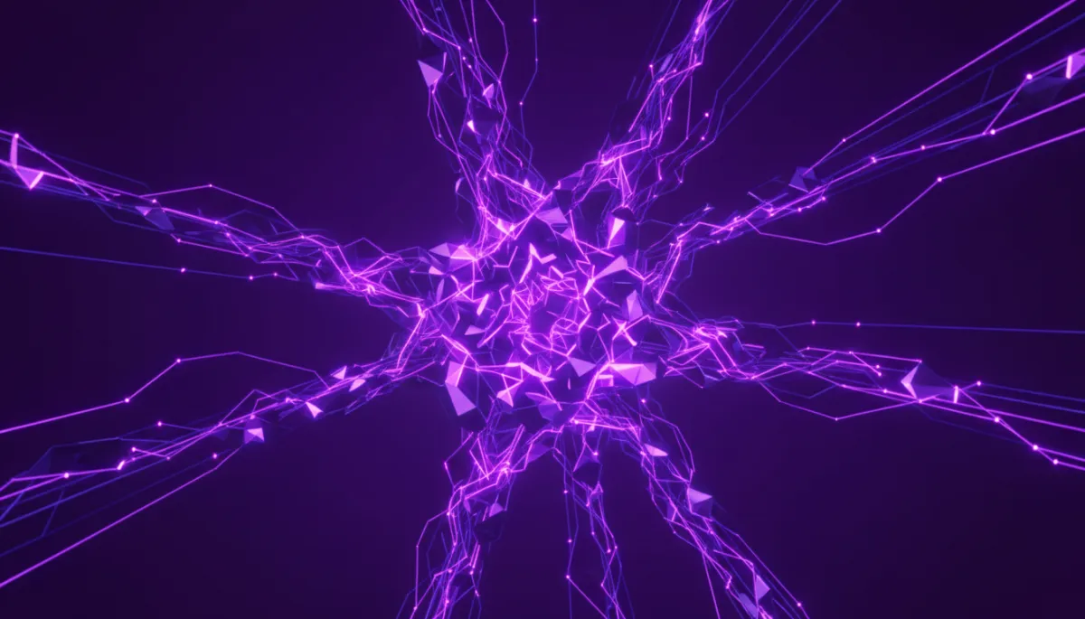 Abstract digital AI network visualization in deep purple and electric violet β AI Employers Newsletter
