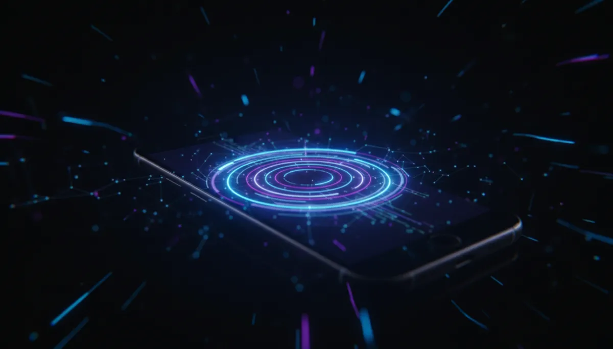 Futuristic AI voice interface with glowing sound wave rings — AI voice agents for local businesses 2026
