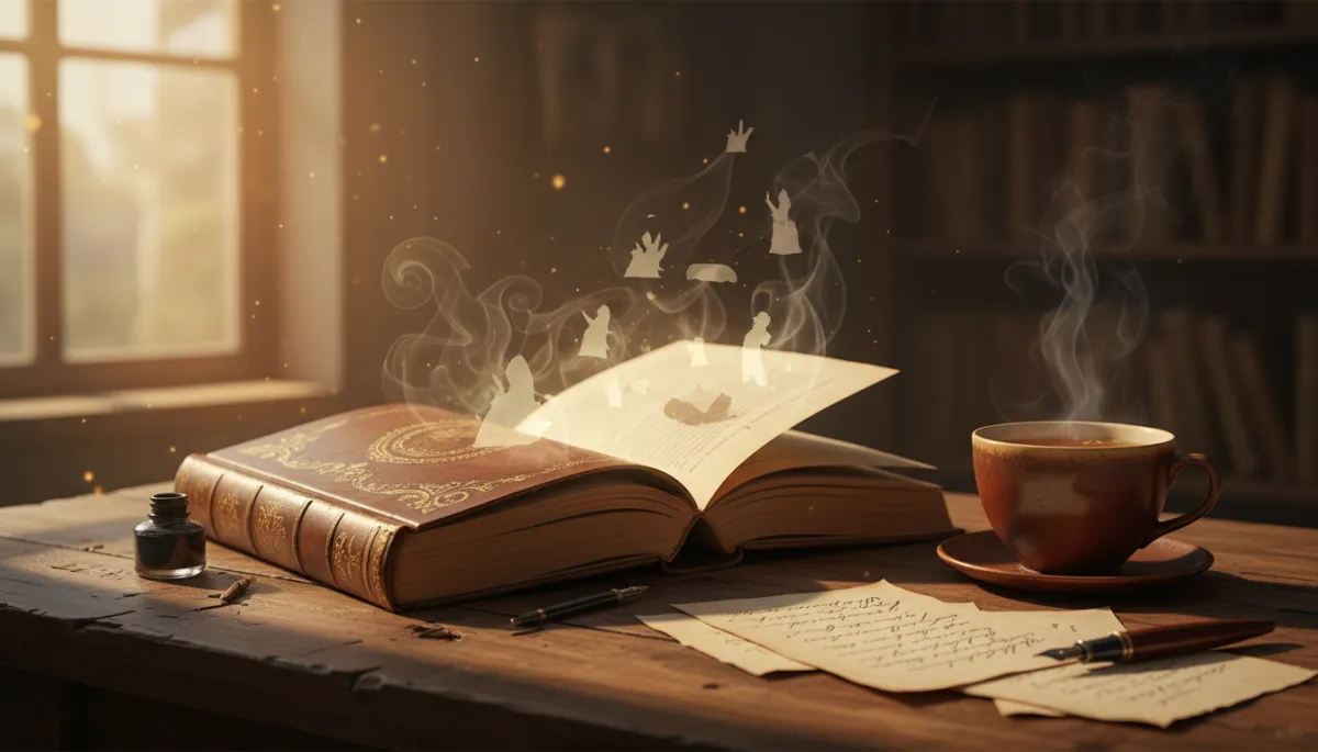 A hardcover memoir on a desk in golden light — the story that finally got told