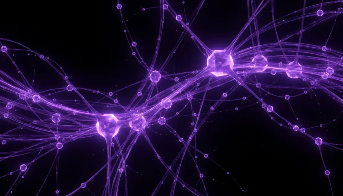 Abstract neural network visualization in deep purple and electric violet — AI Employers Newsletter