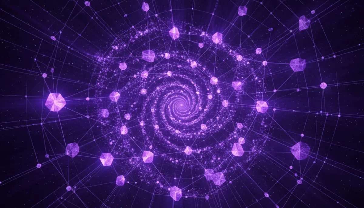 Abstract deep purple electric violet neural network grid — AI Employers Newsletter