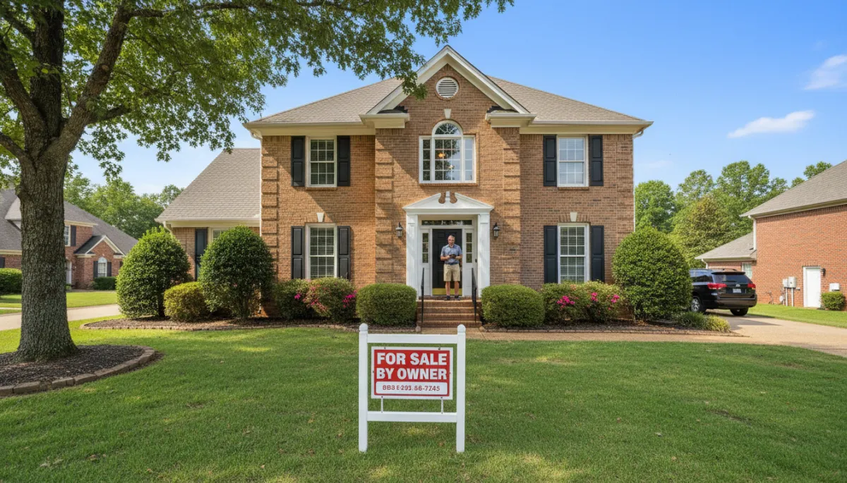 Hoover AL home with For Sale By Owner sign — Benny Roberts FSBO guide