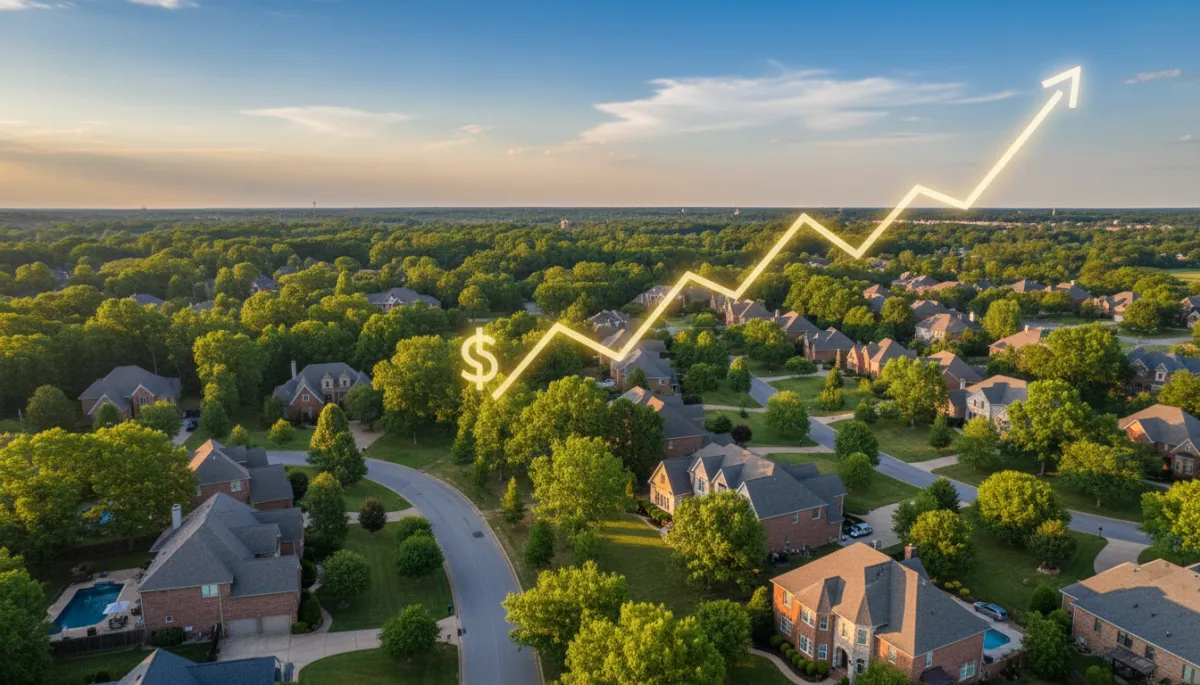 Aerial view of Hoover Alabama neighborhood - Real Estate Money Playbook Guide