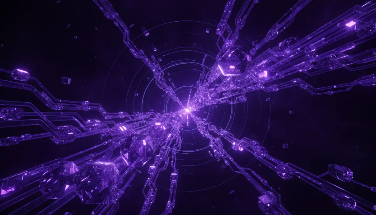 Abstract AI neural network visualization in deep purple and electric violet — AI Employers Newsletter