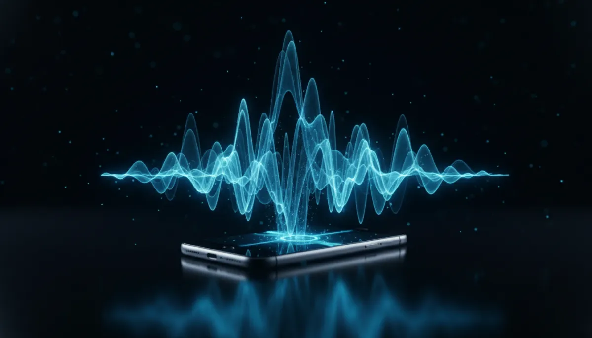 AI voice wave technology visualization representing AI phone receptionist for local businesses