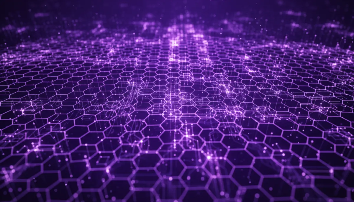 Abstract AI neural network energy visualization in deep purple and electric violet palette - AI Employers Newsletter