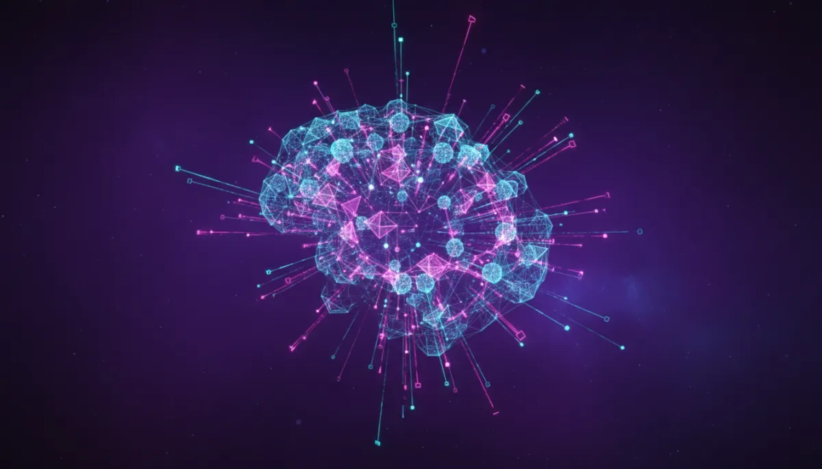 Abstract AI network visualization in deep purple and electric violet — AI Employers Newsletter