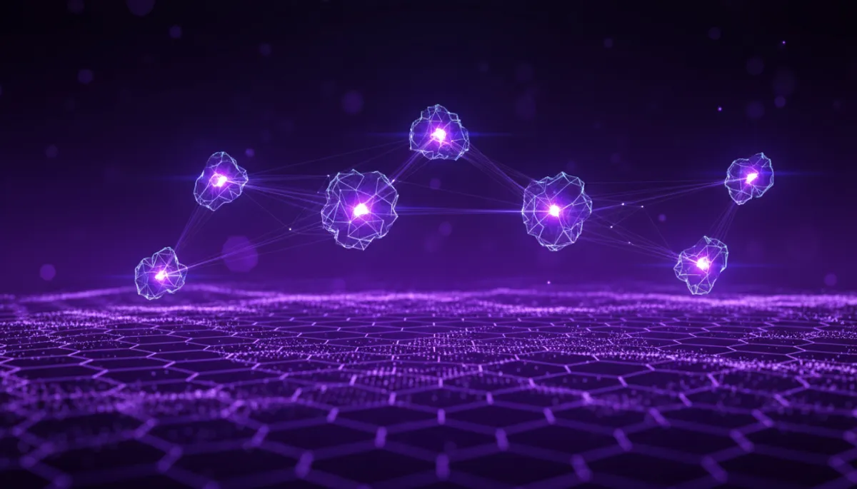Abstract AI technology neural network visualization in deep purple and electric violet — AI Employers Newsletter