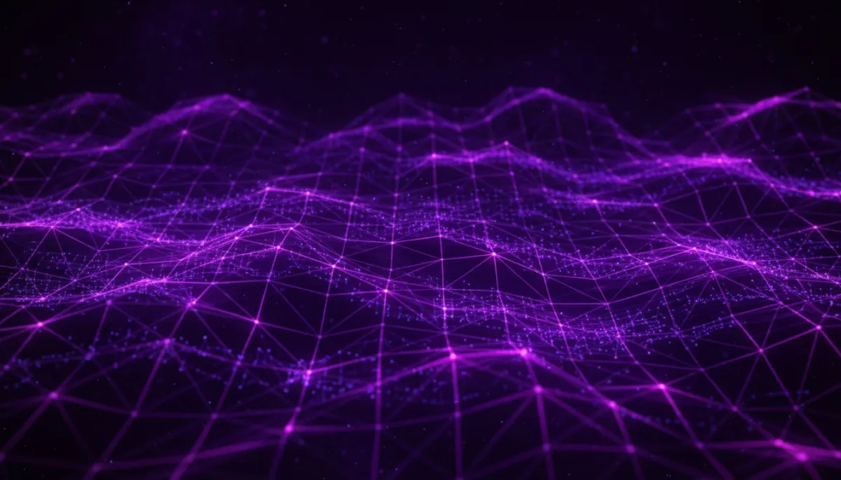 Abstract AI digital flow visualization in deep purple and electric violet β AI Employers Newsletter