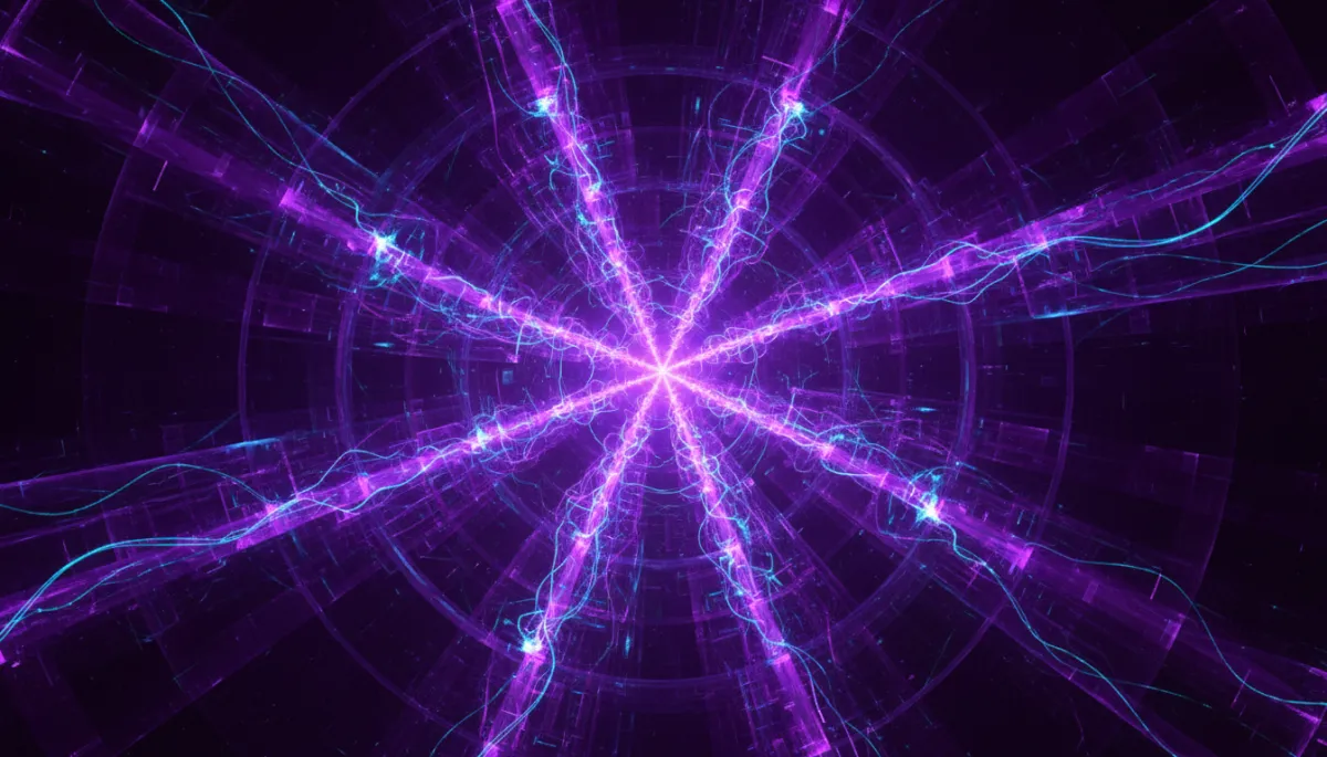 Abstract AI neural network data flow visualization in deep purple and electric violet — AI Employers Newsletter