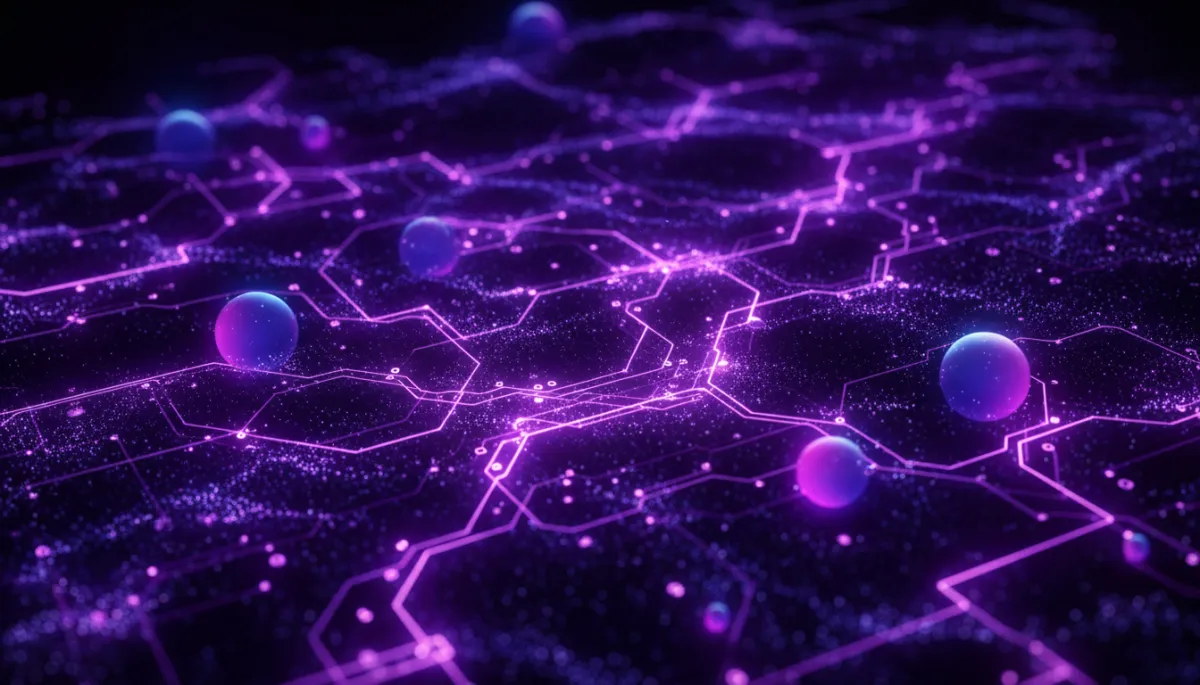 Abstract digital energy flow in deep purple and electric violet β AI for content creators