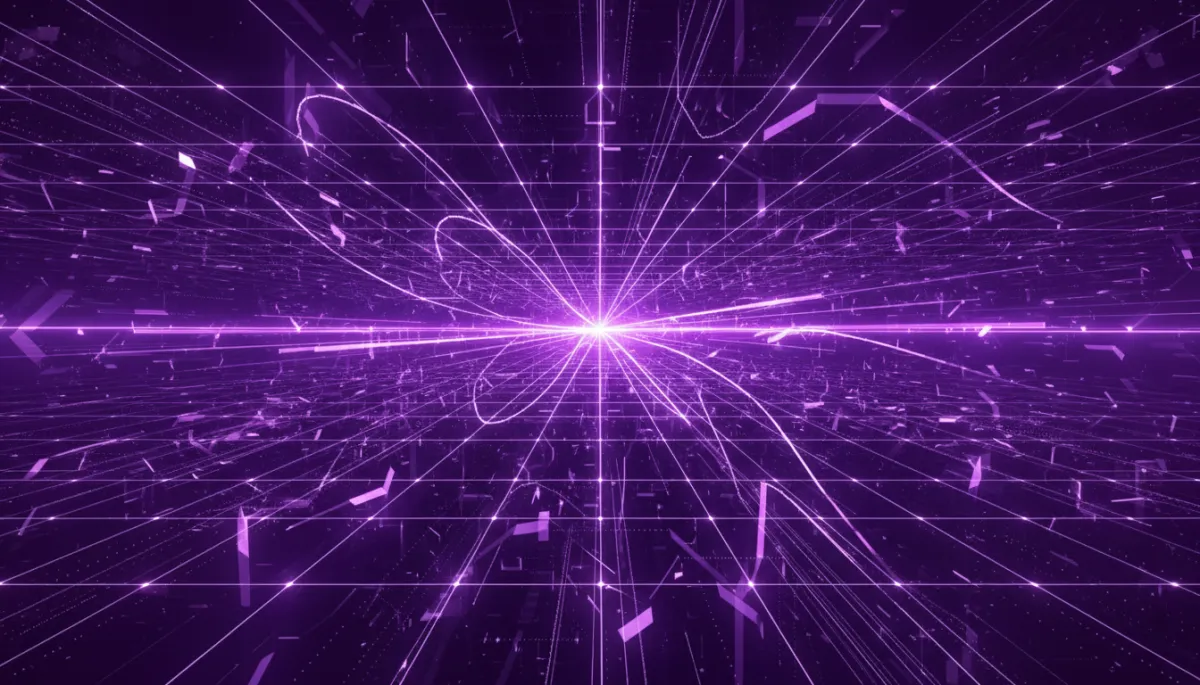 Abstract deep purple and electric violet AI technology visualization representing the urgent shift for Florida businesses