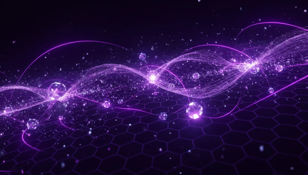 Abstract AI neural network in deep purple and electric violet representing Florida business digital transformation