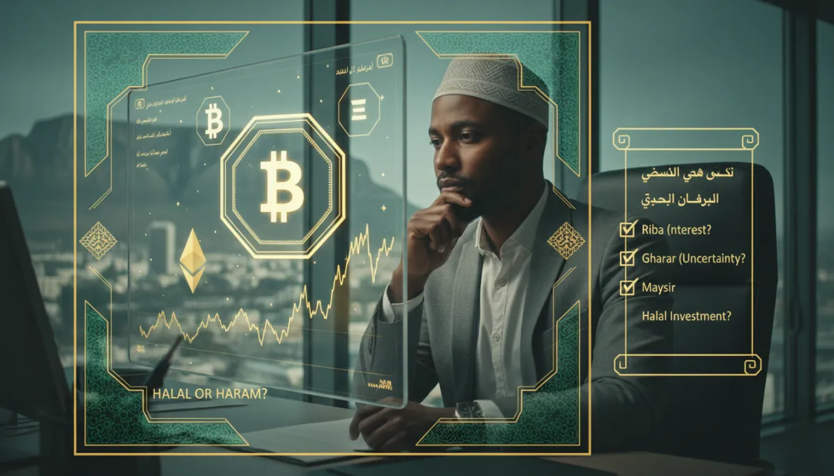 Is Cryptocurrency Halal? Bitcoin and Ethereum — The Islamic View for South Africans — MuslimFin article cover