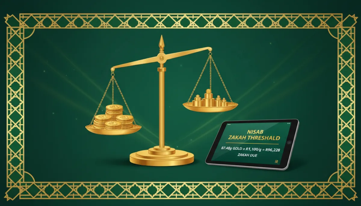 Nisab and Zakah Threshold in South Africa — How to Calculate for 2026 — MuslimFin article cover