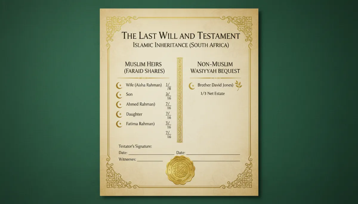 Muslim Wills and Non-Muslim Heirs in South Africa — What You Need to Know — MuslimFin article cover