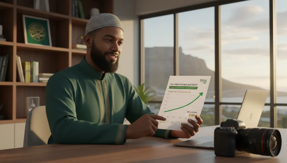 Shariah-Compliant Tax-Free Savings Account (TFSA) in South Africa — The Complete Guide — MuslimFin article cover