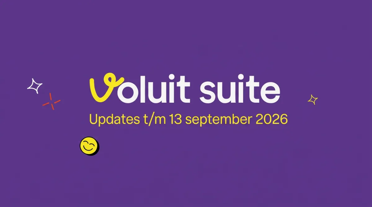 Voluit Suite Updates t/m 13 september 2026