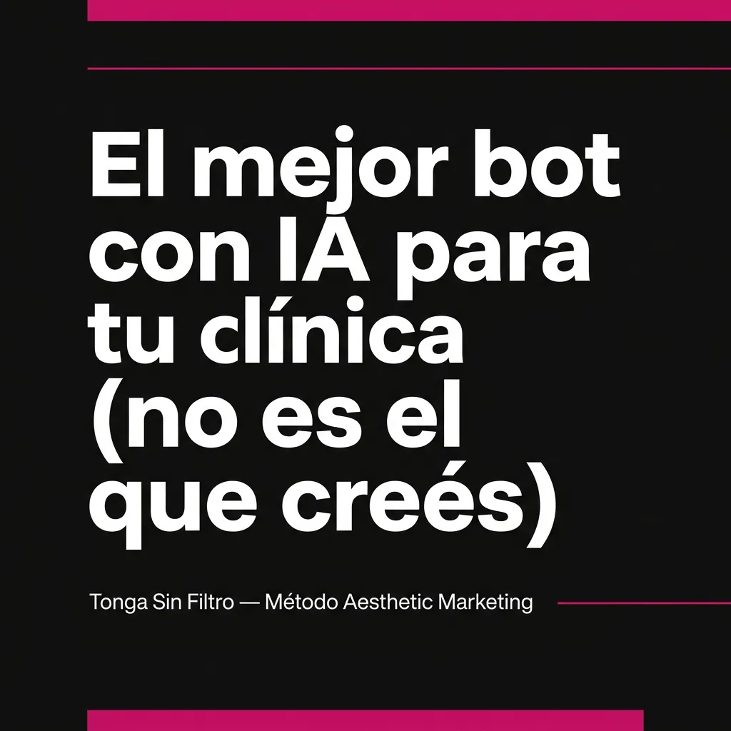 El mejor bot con IA para clínicas estéticas (y no es el que creés)