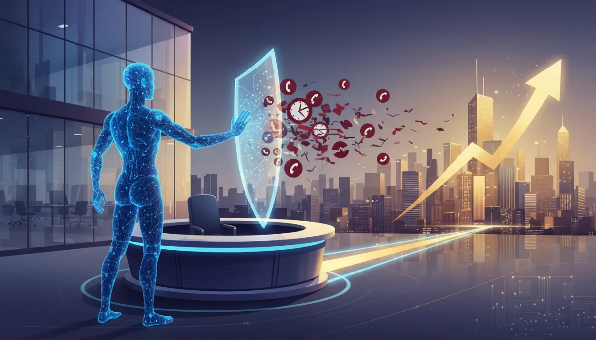 Illustration of AI delivering 24/7 customer service across time zones