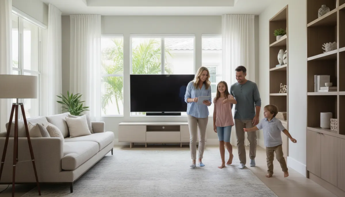 Florida family creating a home inventory for insurance purposes Florida family creating a home inventory for insurance purposes