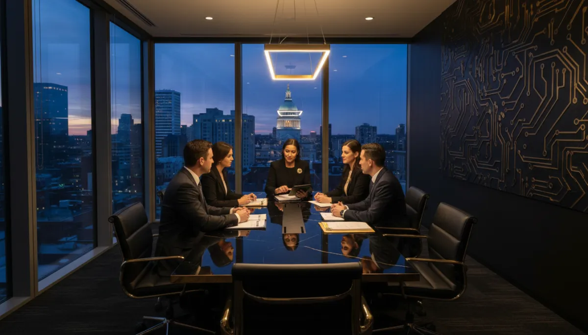 Investors meeting with a lending advisor in a modern office