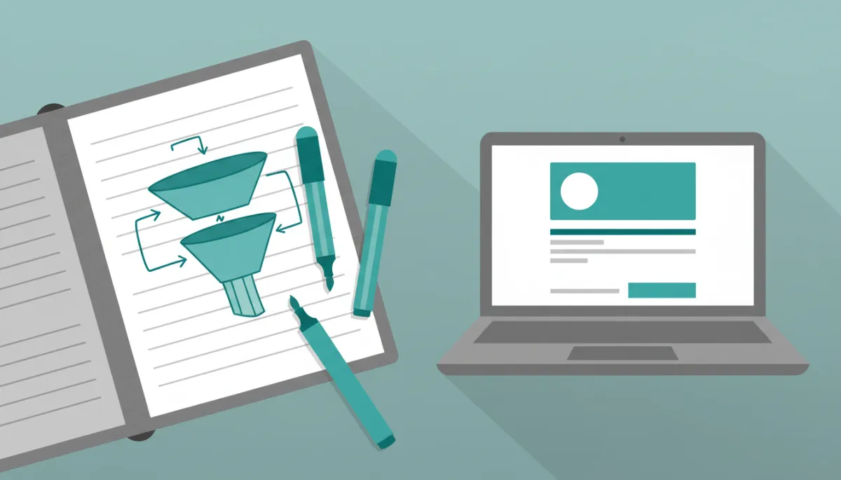 how to get clients as a startup founder — simple hand-drawn client pipeline funnel
