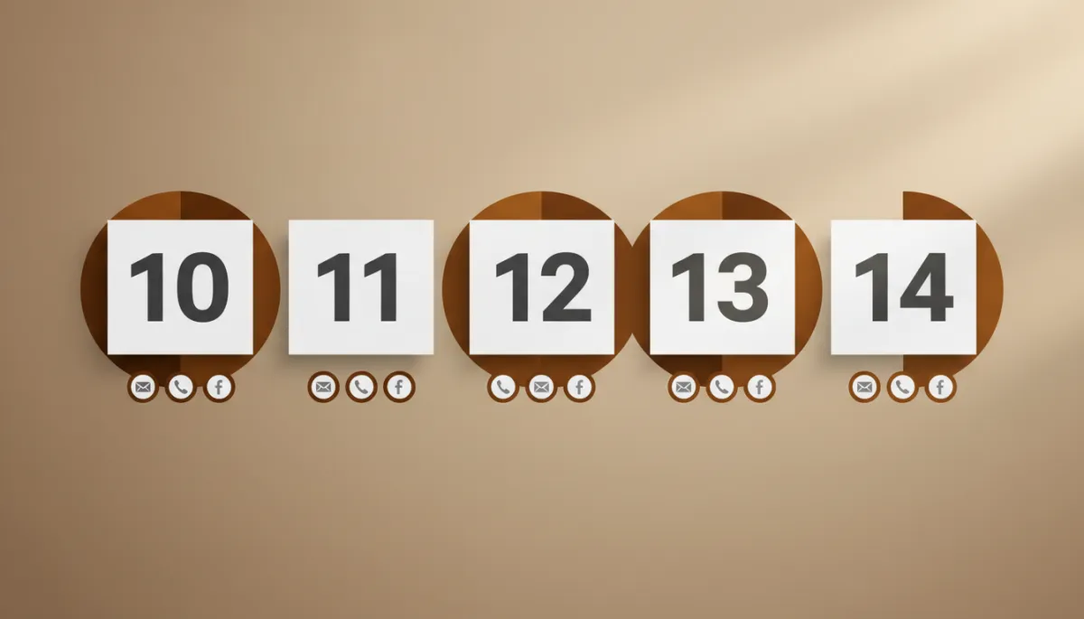 how to follow up in sales — five touch follow-up sequence mapped on a calendar