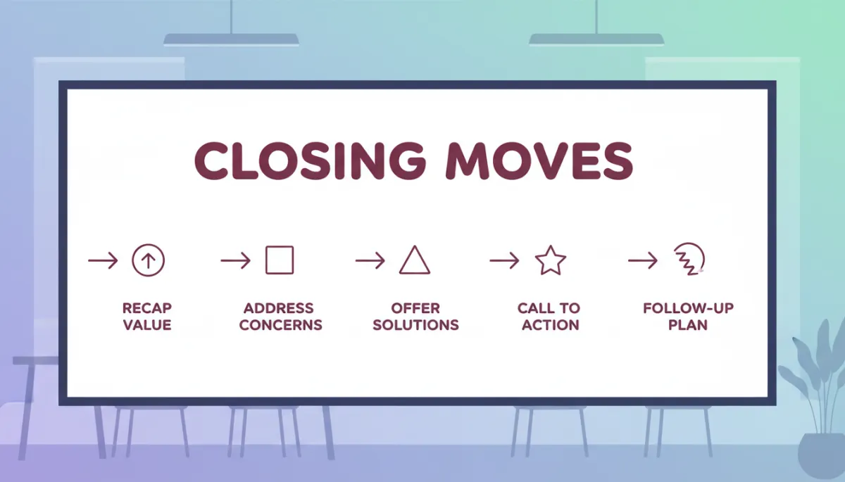 high-ticket sales for founders — whiteboard showing five high-ticket closing moves