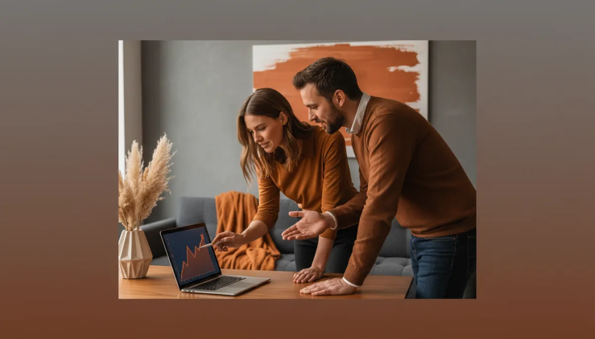 how to pitch to investors and clients — founder and investor reviewing growth graph