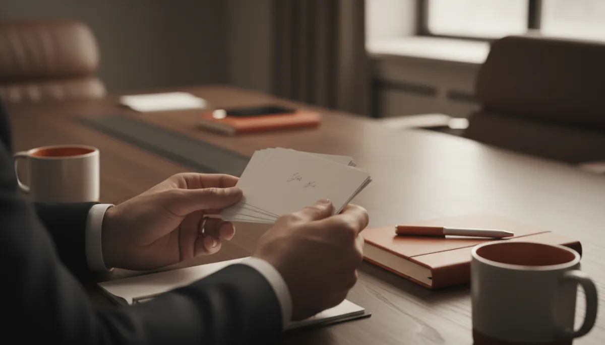 how to pitch to investors and clients — founder preparing note cards