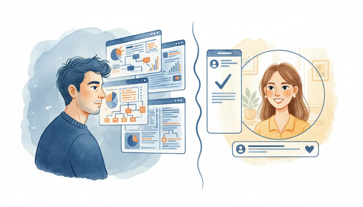 how to sell your startup — contrast between building and talking to customers
