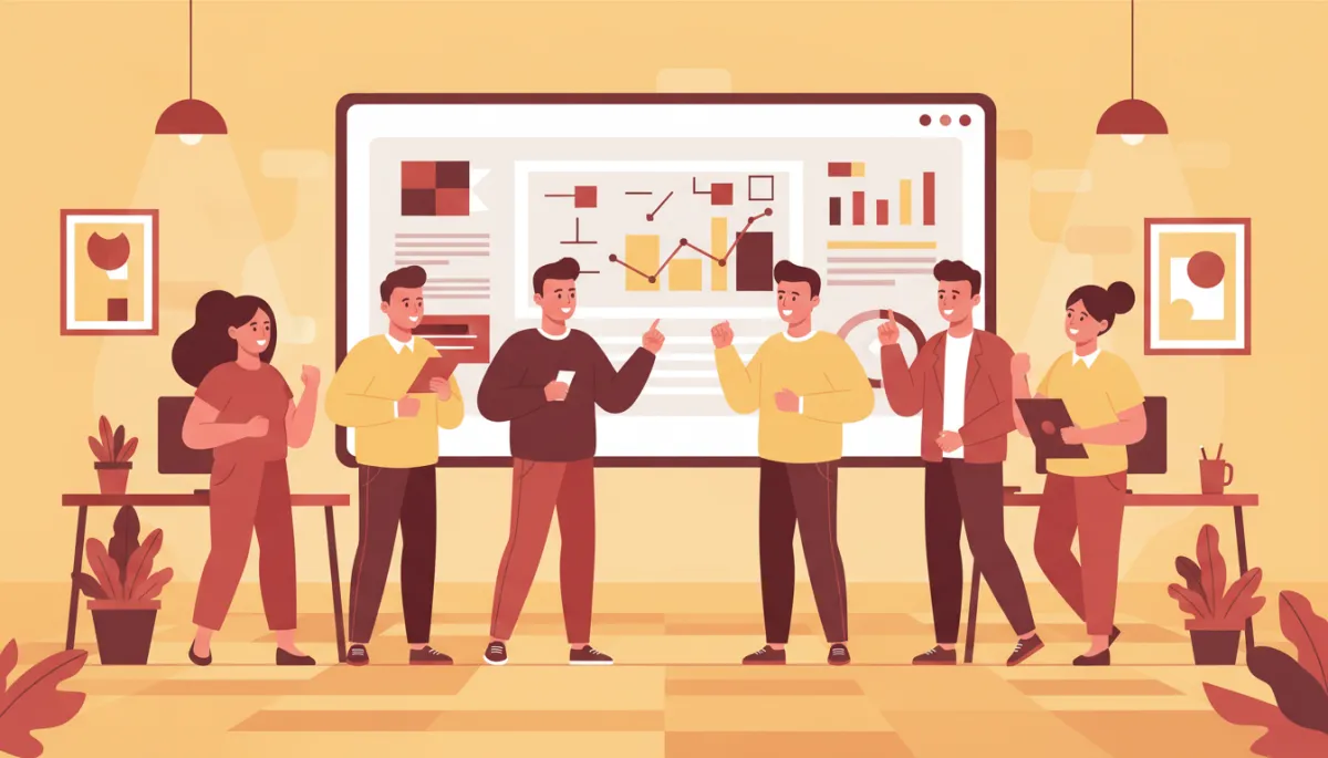 Startup team reacting to a compelling product demonstration