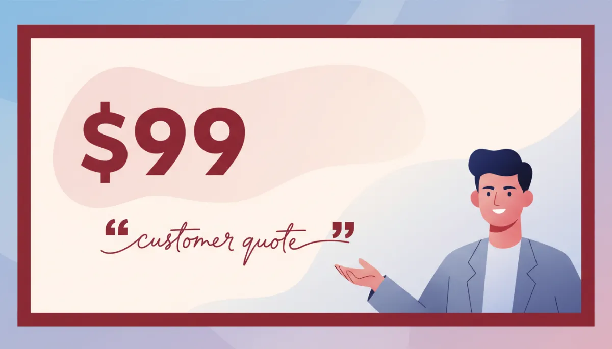 Founder presenting a slide that highlights one key metric and a customer quote