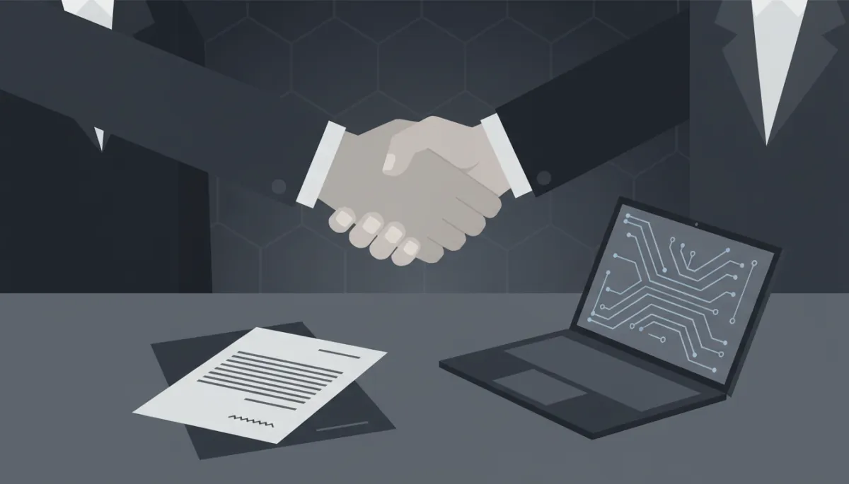 Handshake over a signed contract