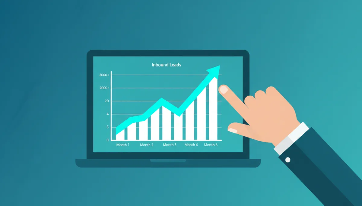 Graph showing rising inbound leads over time