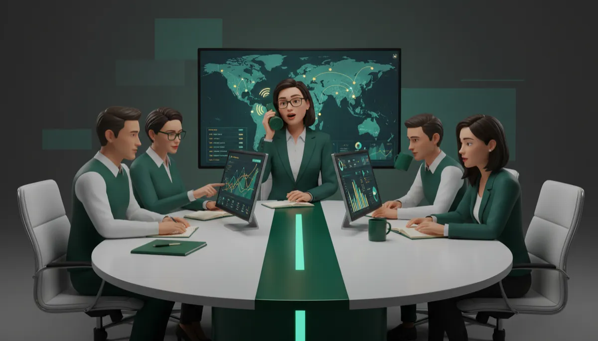 Startup team supporting founder during a structured sales call