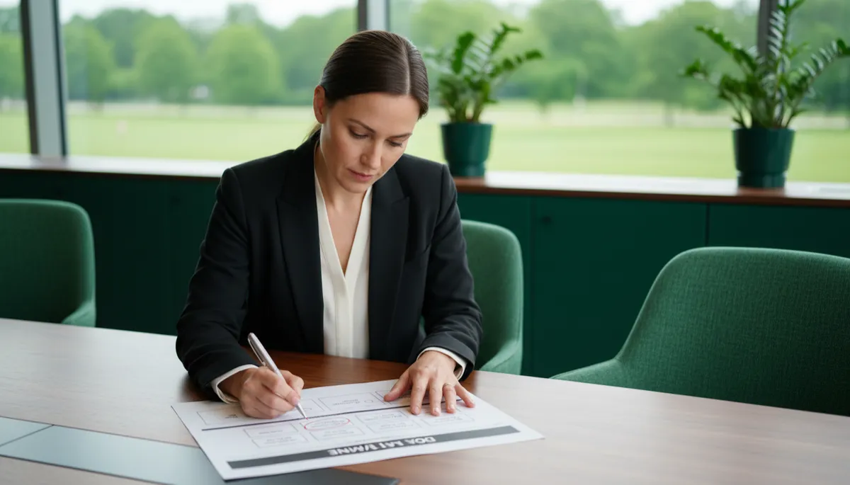 Founder reviewing a deal timeline and circling unnecessary steps