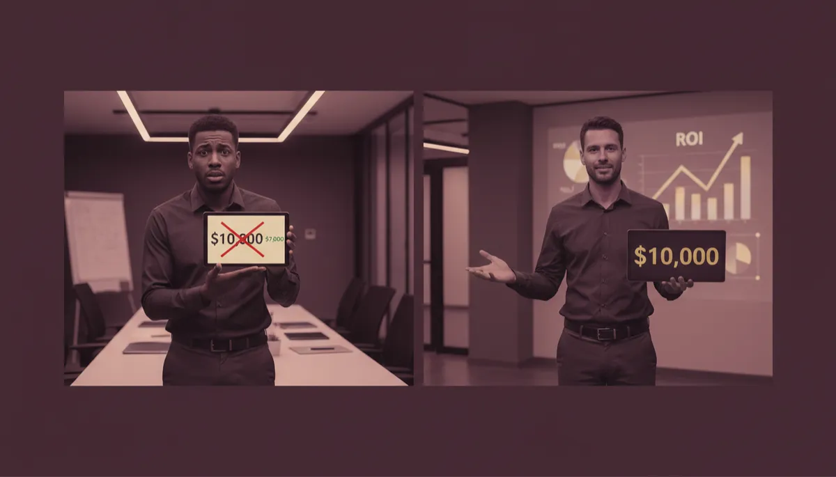 how to sell high ticket offers — discount vs value reframe comparison