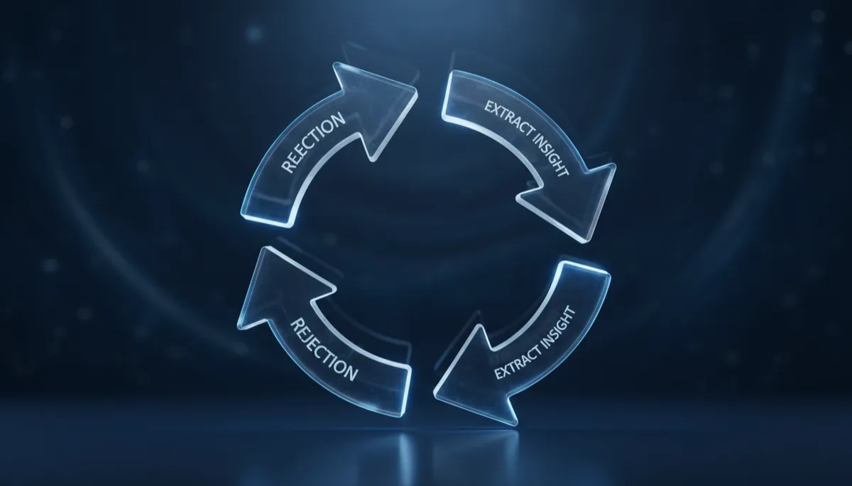 how to get clients as a first-time founder — rejection refinement loop for first-time startup founders