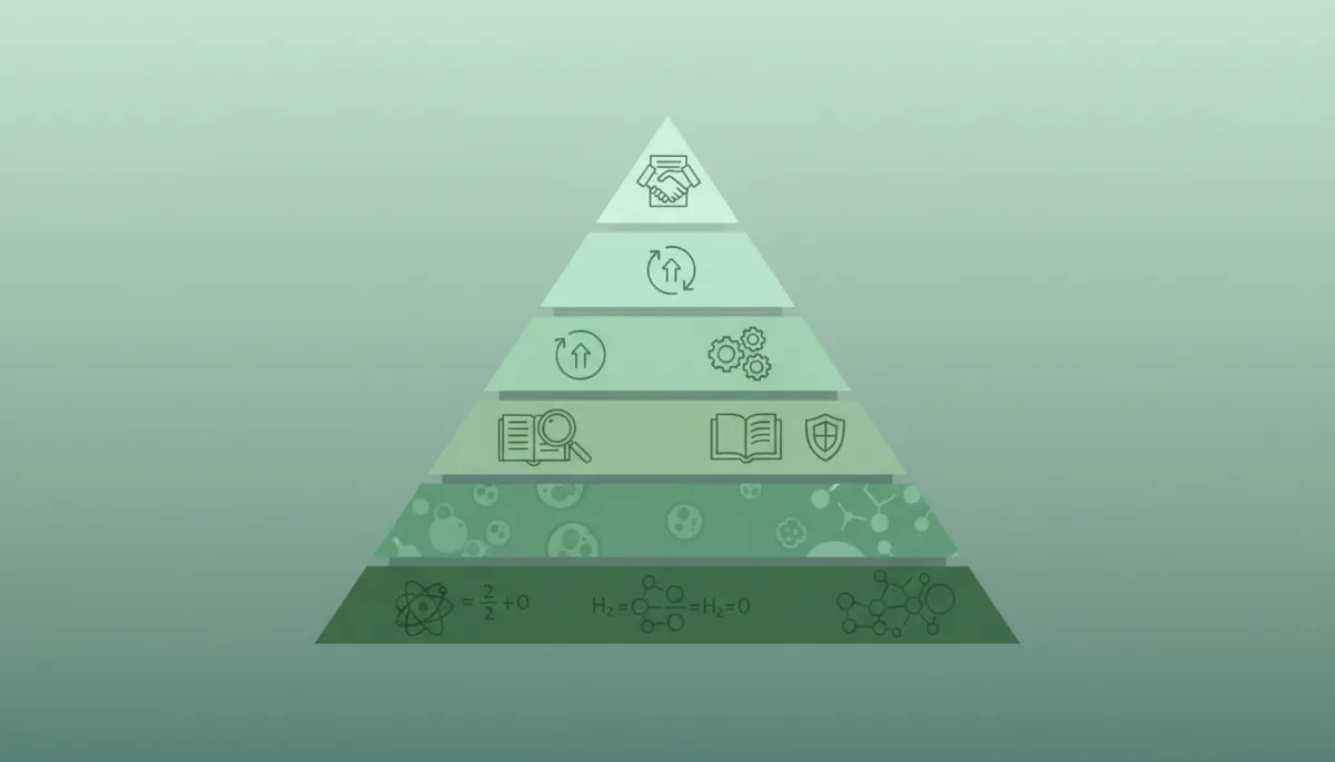 how to build credibility as a biotech startup — biotech credibility stack pyramid before clinical trials