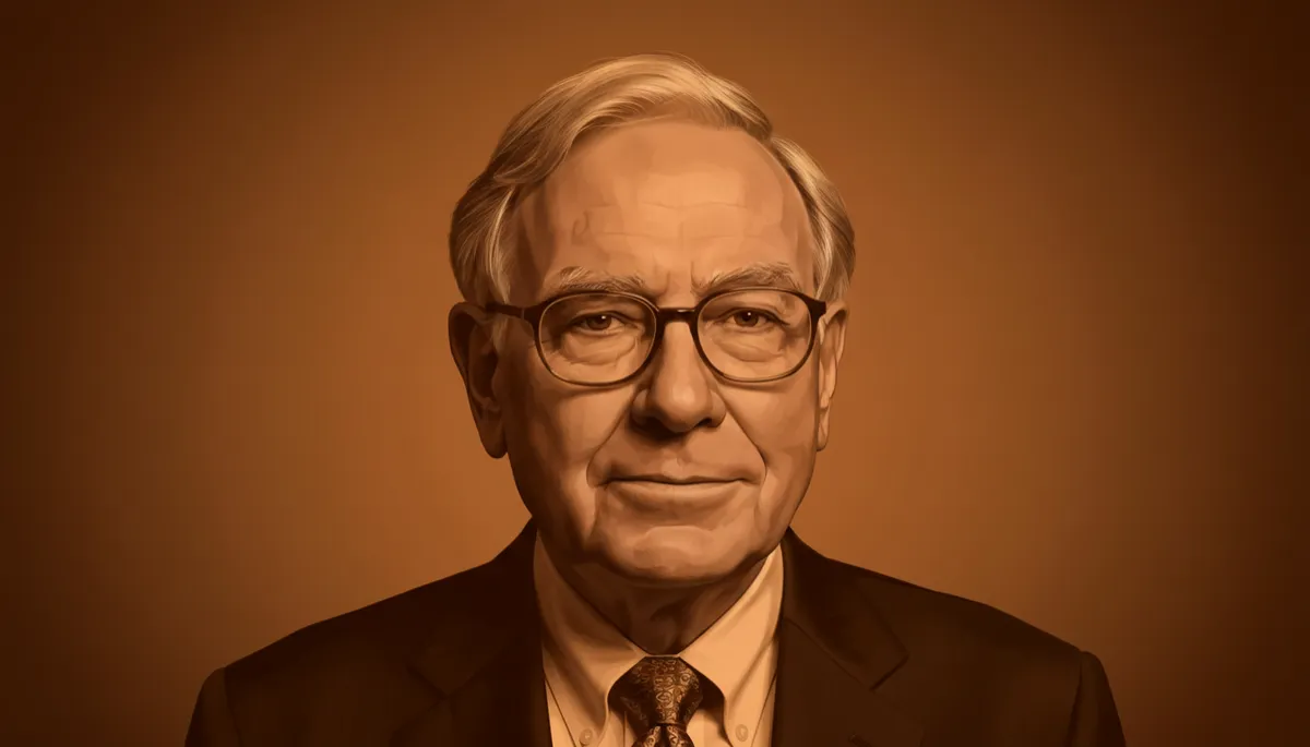 professional photorealistic portrait of Warren Buffett in deep amber #92400e tones, calm expression, soft studio lighting, subtle vignette, overlaid quote text 'Someone's sitting in the shade today because someone planted a tree long ago.' — Warren Buffett professional photorealistic portrait of Warren Buffett in deep amber #92400e tones, calm expression, soft studio lighting, subtle vignette, overlaid quote text 'Someone's sitting in the shade today because someone planted a tree long ago.' — Warren Buffett
