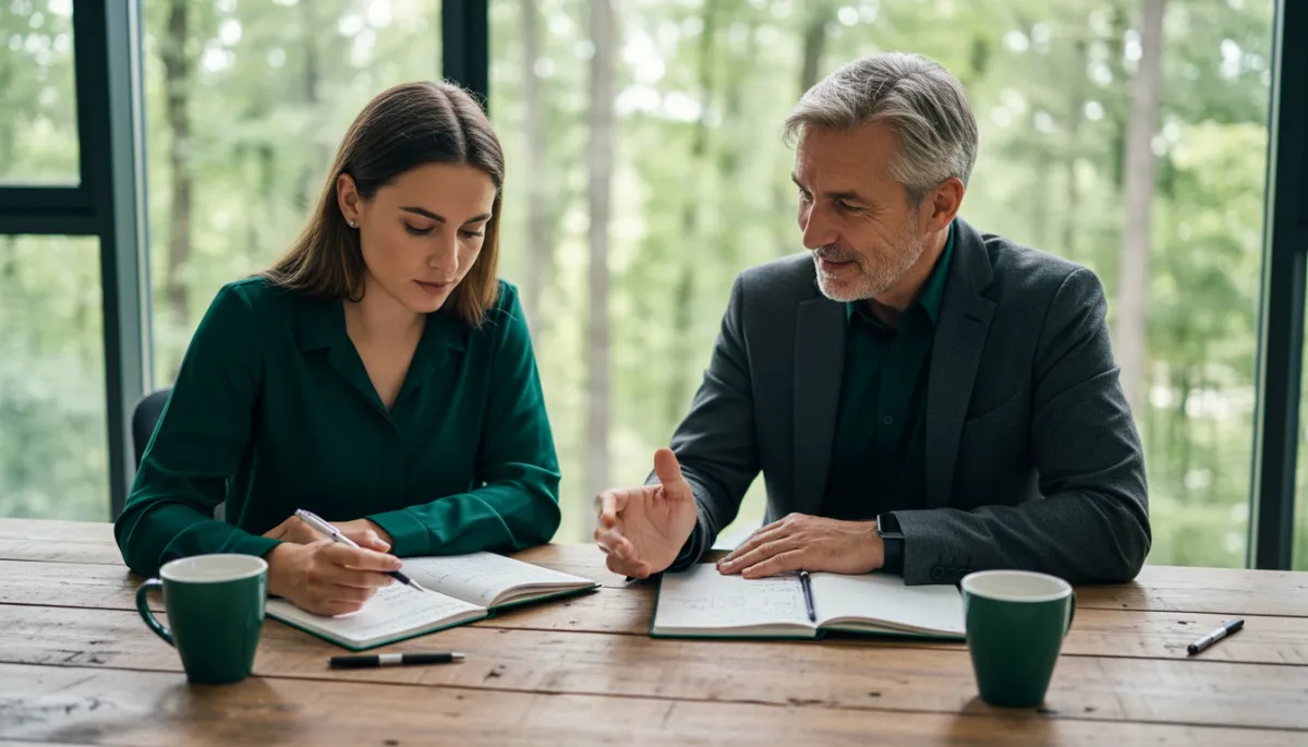 how to choose a sales mentor for founders — founder reviewing sales calls with mentor