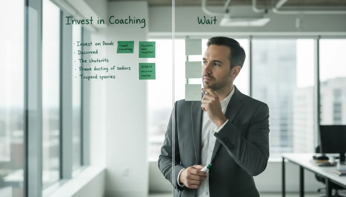 Startup founder weighing whether to invest in sales coaching or wait