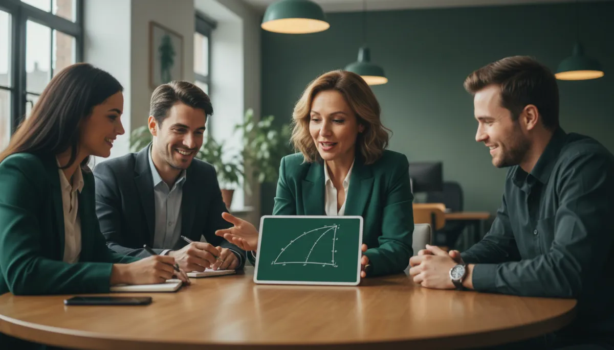 Founder coaching a small sales team using story-based selling