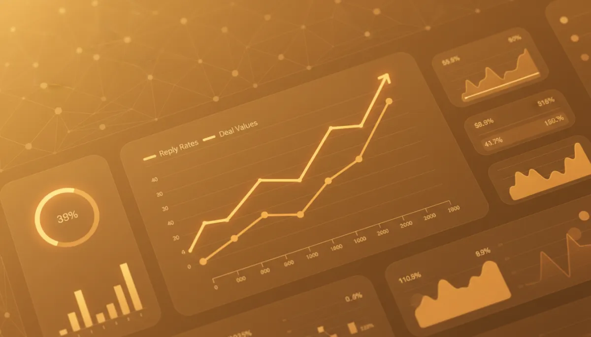 Analytics dashboard showing improved cold email follow up results